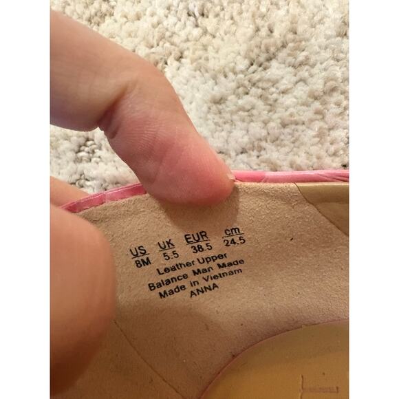 Naturalizer Anna Women's Heels Flamingo Pink Croco Leather Size 8 - Picture 5 of 7